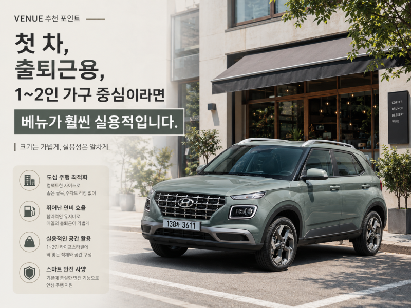 베뉴는 어떤 분께 잘 맞을까? 현대차 영업 현장에서 보는 선택 포인트