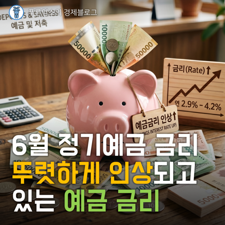  2026년 6월 정기예금 금리 높은 은행 순위
