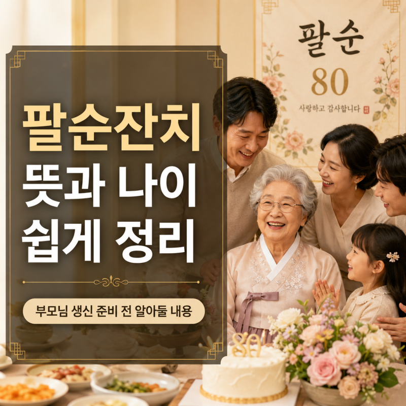 팔순잔치 뜻과 나이 쉽게 정리 부모님 생신 준비 전 알아둘 내용