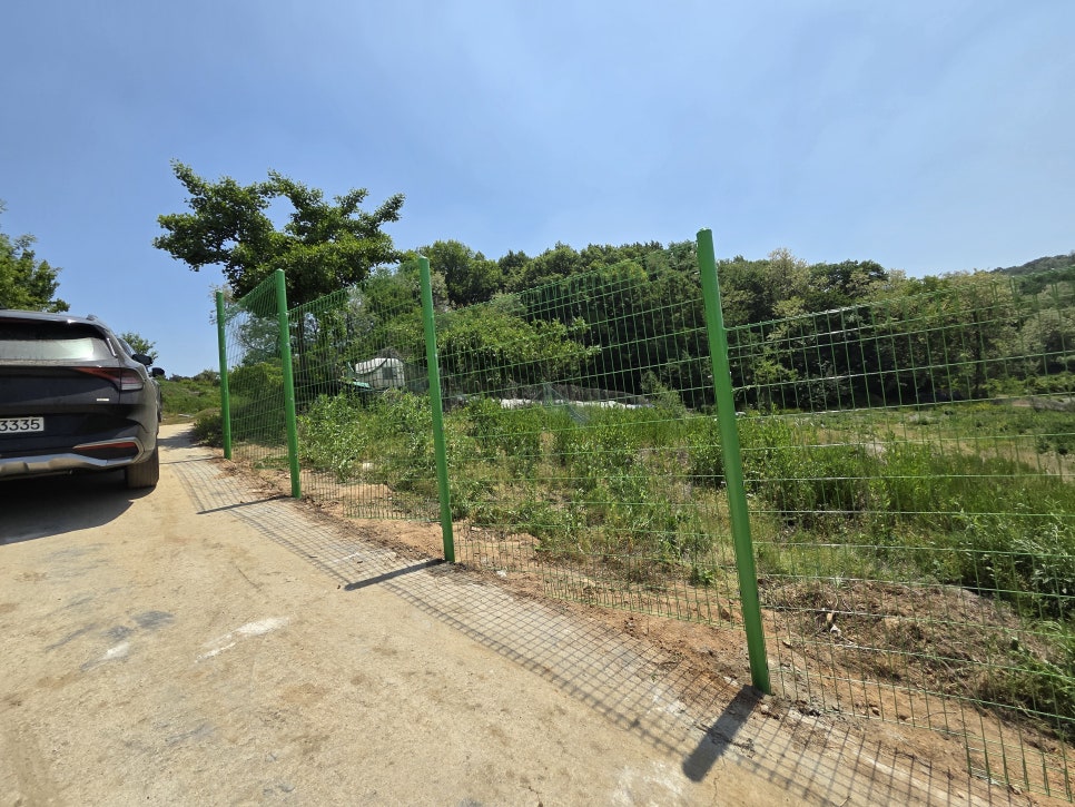 충남 천안 경작지 텃밭 무단 재배 휀스 설치 농작물 보호 담장 펜스 시공