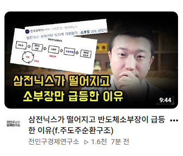 삼전닉스가 떨어지고 반도체소부장이 급등한 이유(f.주도주순환구조)
