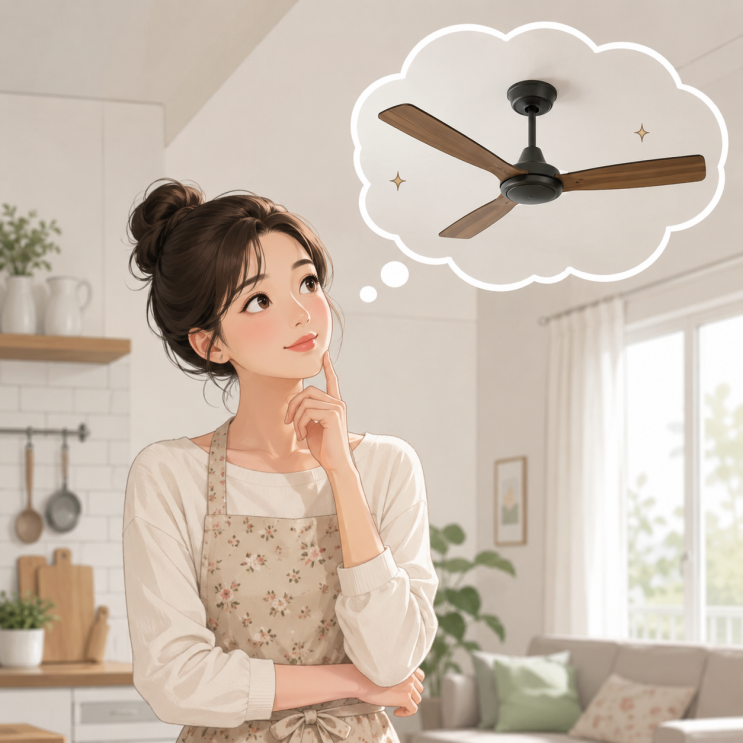  의정부 호반베르디움 3차 - 안방과 거실 2곳에 실링팬 설치 얼마면 할 수 있을까?