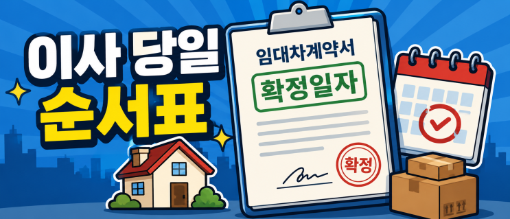  이사 당일 확정일자, 순서표로 정리