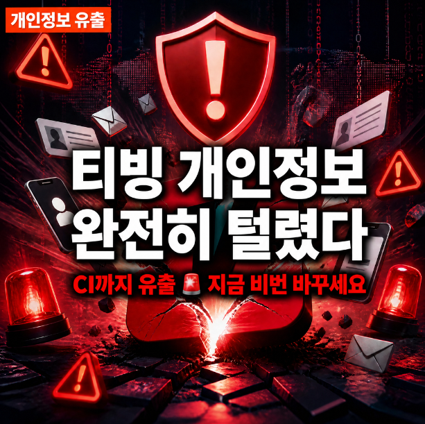  티빙 개인정보 유출 현재 상황, CI까지 털렸다 (비밀번호 지금 바꾸세요)