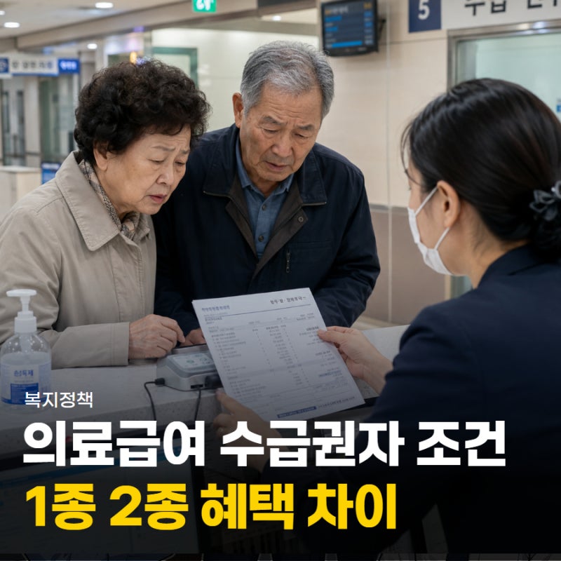 의료급여 수급권자 뜻, 1종 2종 기준 및 혜택 신청방법은?