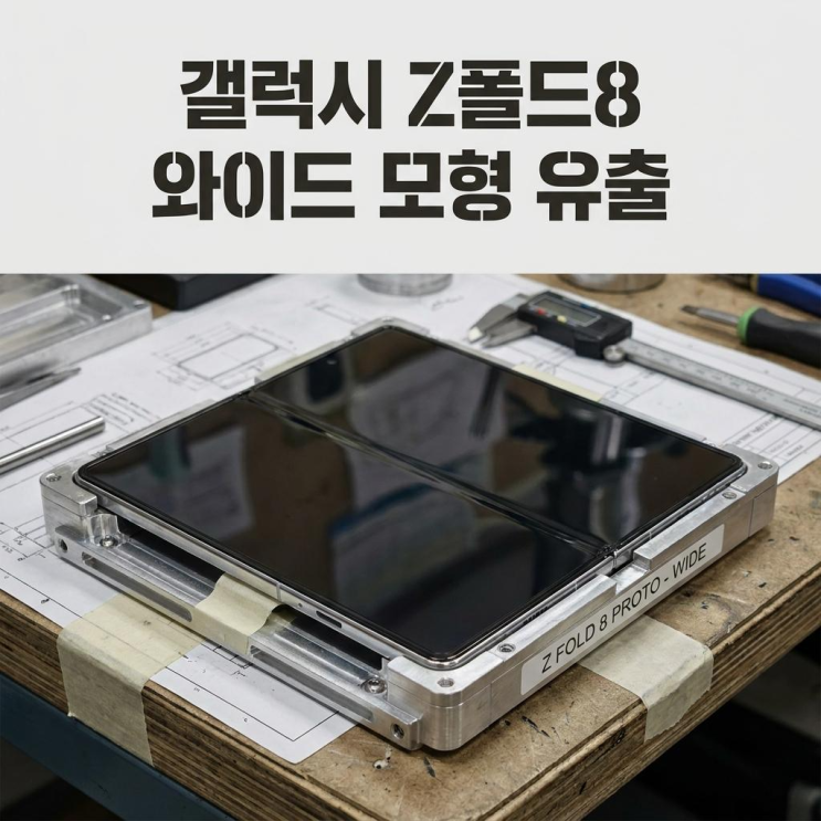  갤럭시  Z폴드8 와이드 화면 품은 모형 유출