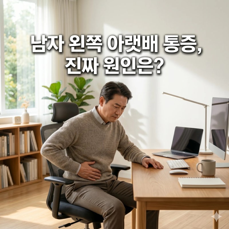 남성 왼쪽 아랫배 통증 콕콕 찌를 때 의심 질환 4가지 (feat. 50대 남성 전립선 건강)