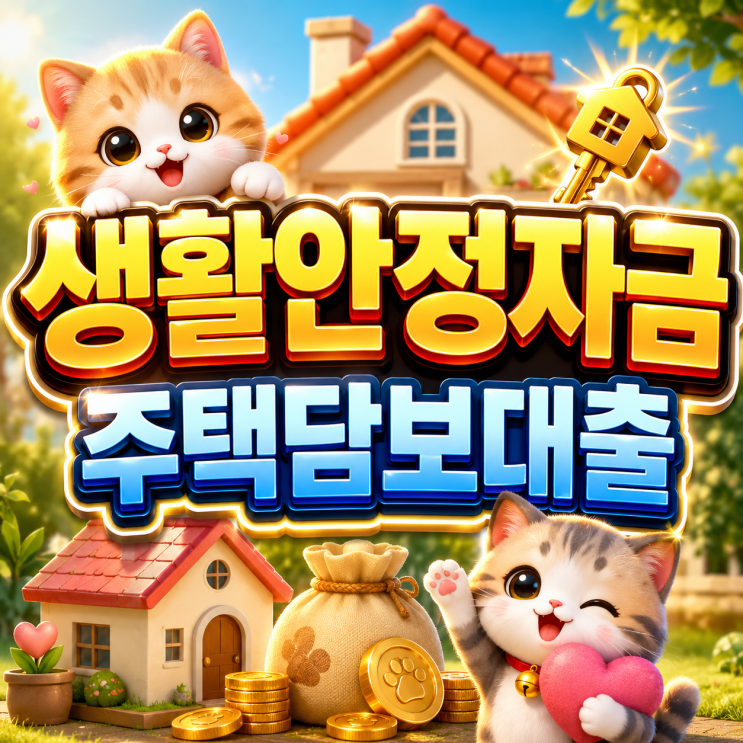  2026 생활안정자금주택담보대출 최대 1억원부터 고액 한도까지 받는 기준은!?