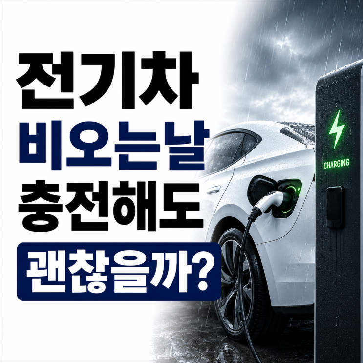  전기차 비 오는 날 충전해도 안전할까?
