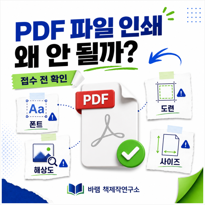 PDF 파일 인쇄가 안 되는 이유, 접수 전에 확인할 것