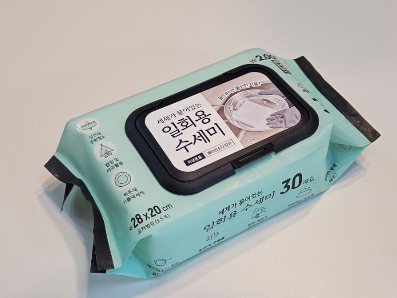 여름철 계곡 갈 때 필수품 다이소 일회용 수세미 추천 캠핑 캠프닉 재구매템