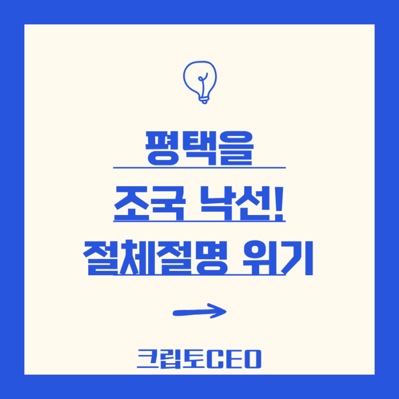 평택을 조국 낙선! 절체절명 위기