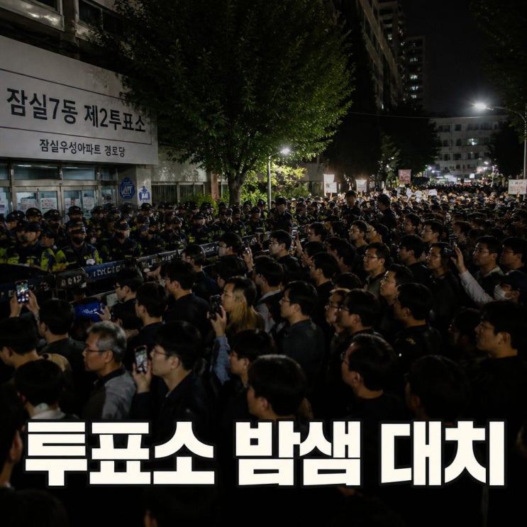 [속보] <b>잠실7동 투표소 봉쇄</b> 밤샘 대치 총정리