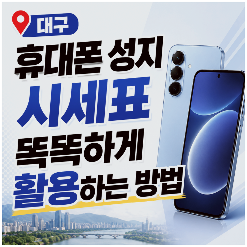 대구 휴대폰 성지 시세표 똑똑하게 활용하는 방법