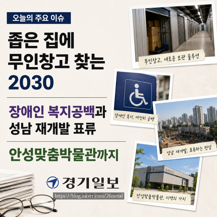  좁은 집에 무인창고 찾는 2030, 장애인 복지공백과 성남 재개발 표류, 안성맞춤박물관까지