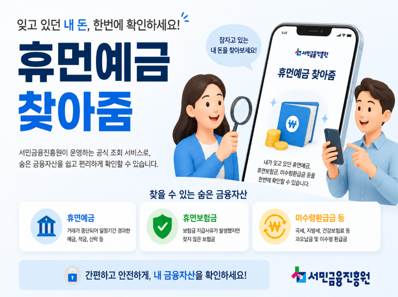 휴먼예금 찾는 방법 총 정리