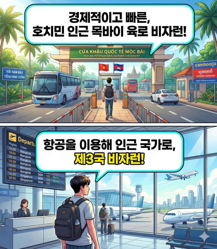  호치민 목바이 비자런 90일: 3시간 익스프레스로 오전 중 끝내기 (항공도 가능)