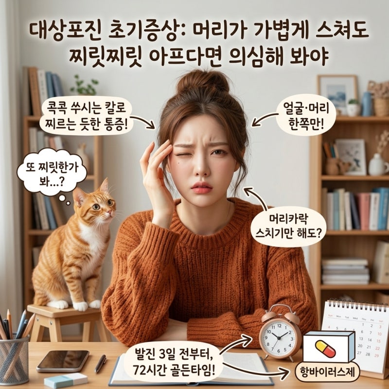 대상포진초기증상, 두피 머리가 찌릿찌릿 면역력에 좋은 음식