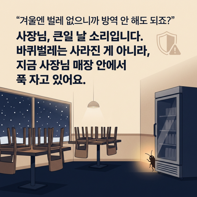 봄 바퀴벌레 대란, 겨울 방역으로 막는 법