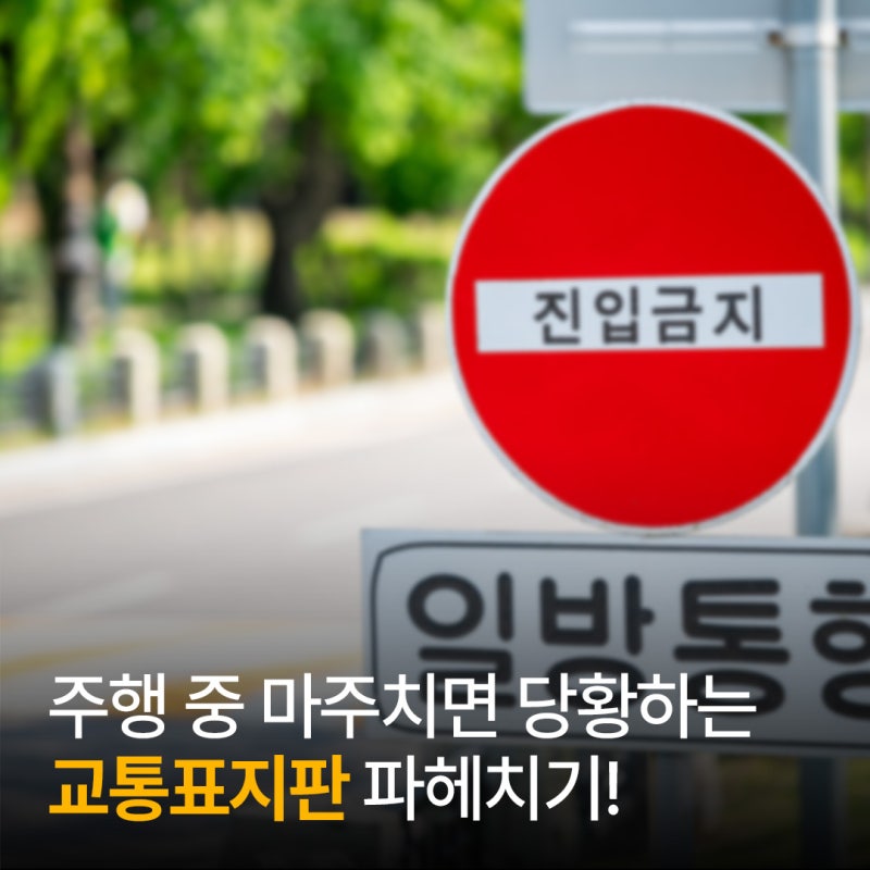 초보운전 도로주행연습 전 필독! 교통표지판 종류