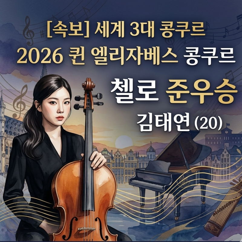 한국 첼로의 기적! 20대 김태연, 세계 3대 콩쿠르 준우승