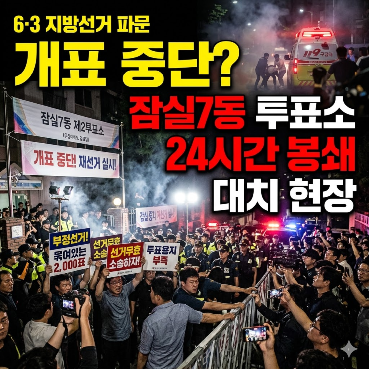 투표용지 부족 사태! <b>잠실7동</b> 봉쇄와 선거 무효 가능성은?