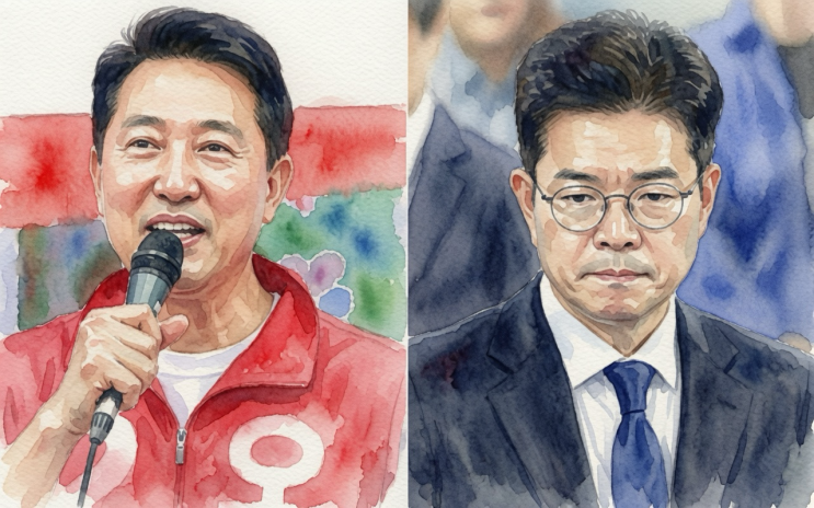 46%p 차 벼랑 끝 승부…오세훈 역전승과 <b>정원오</b>의 <b>승복</b>이 남긴... 