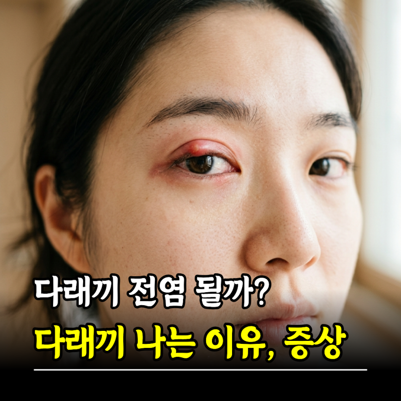 다래끼 전염 될까? 다래끼 나는 이유 초기증상