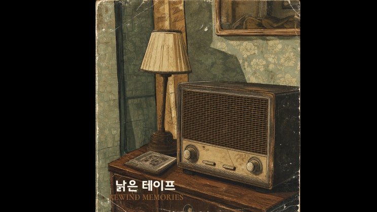  빈티지 감성 앨범커버 디자인｜「낡은 테이프」