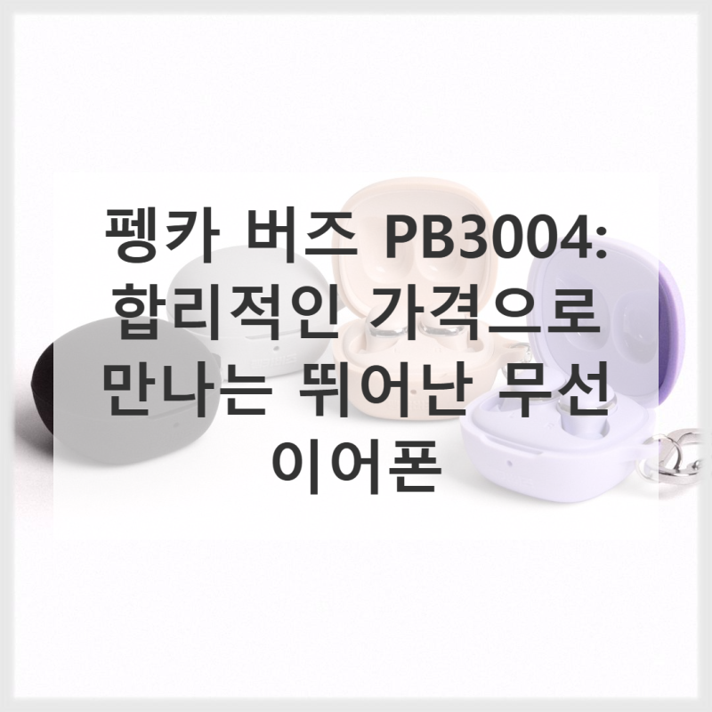 펭카 버즈 PB3004 사용감 가격 후기