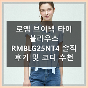 로엠 브이넥 타이 블라우스 RMBLG25NT4 직접 써본 솔직 사용기
