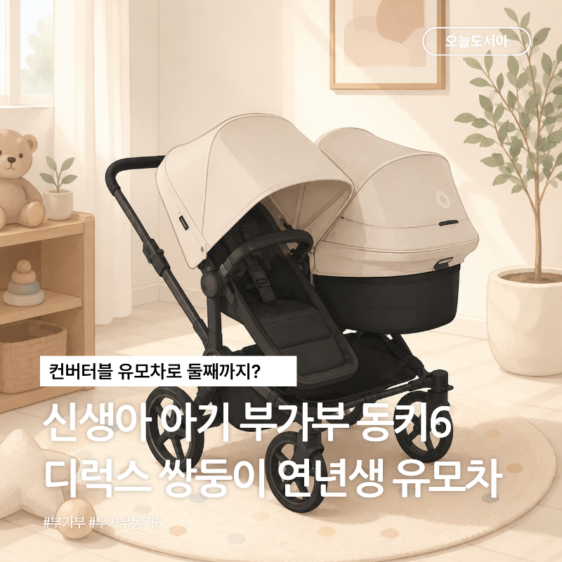 신생아 아기 부가부 동키6 디럭스 쌍둥이 연년생 유모차 컨버터블 추천 비교 총정리 (모노·....