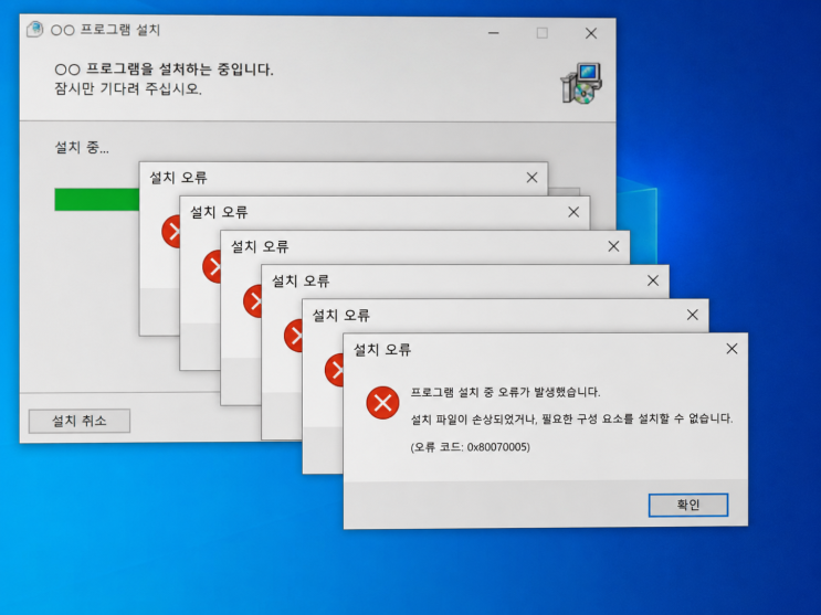  내수컴퓨터수리 다녀온 날, 프로그램 설치 문제가 해결됐습니다