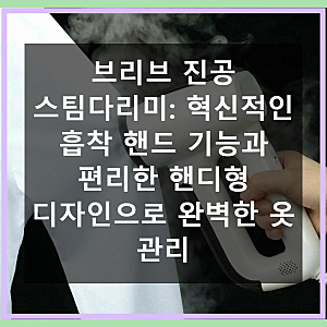 브리브 진공 스팀다리미 실제 사용자가 말하는 편리함