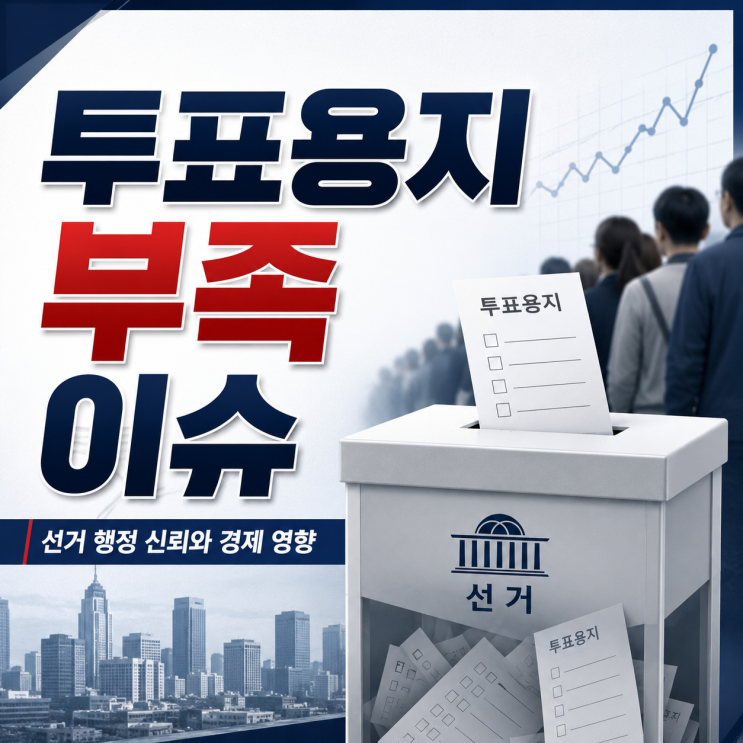  투표용지 부족 이슈 선거 행정 신뢰가 경제 변수로 번진 이유