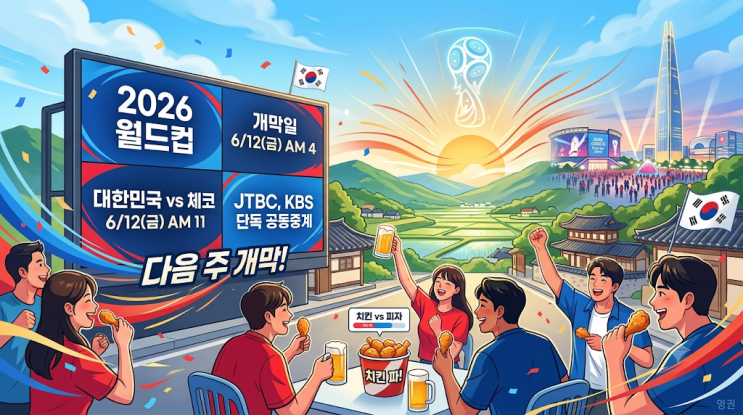 2026 북미 <b>월드컵</b> 일정 <b>개막일</b> 한국 시간 중계 채널 정보... 