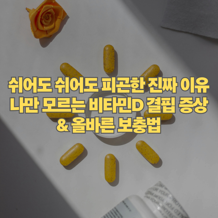  푹 자도 피곤하고 면역력 뚝 떨어졌다면? 몸이 보내는 비타민D 결핍 증상과 올바른 보충법