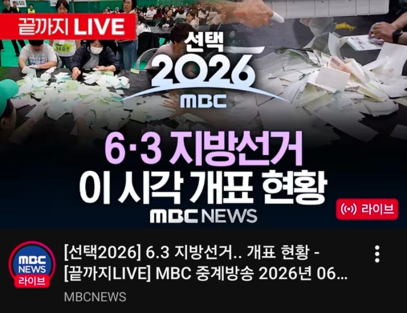 6.3 선거 결과 투표결과 개표현황