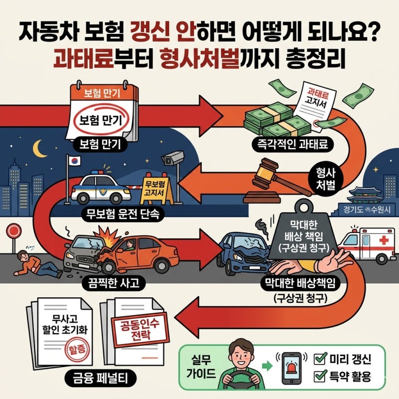 자동차 보험 갱신 안하면? 과태료부터 형사처벌까지 총정리