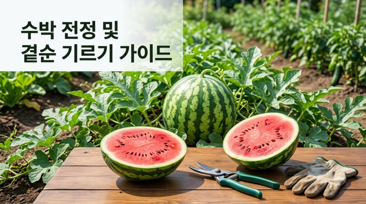  수박 키우기 순지르기 및 아들줄기 유인법