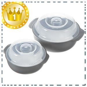 기본적인 구성의 계란찜전자렌지용기 코멧 전자레인지 찜기 세트 그레이 550ml+1200ml 많이 사....