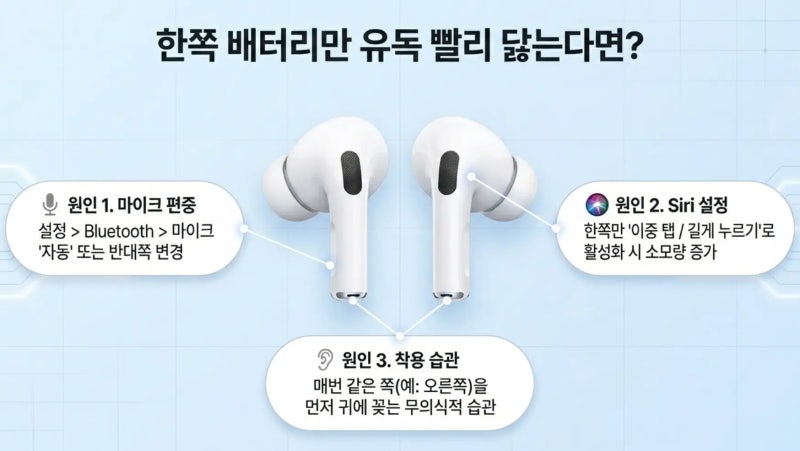 2년 쓰면 죽어가는 에어팟 배터리의 숙명, 수명 연장하는 '최적화된 충전' 세팅 및 무상 리퍼 ....