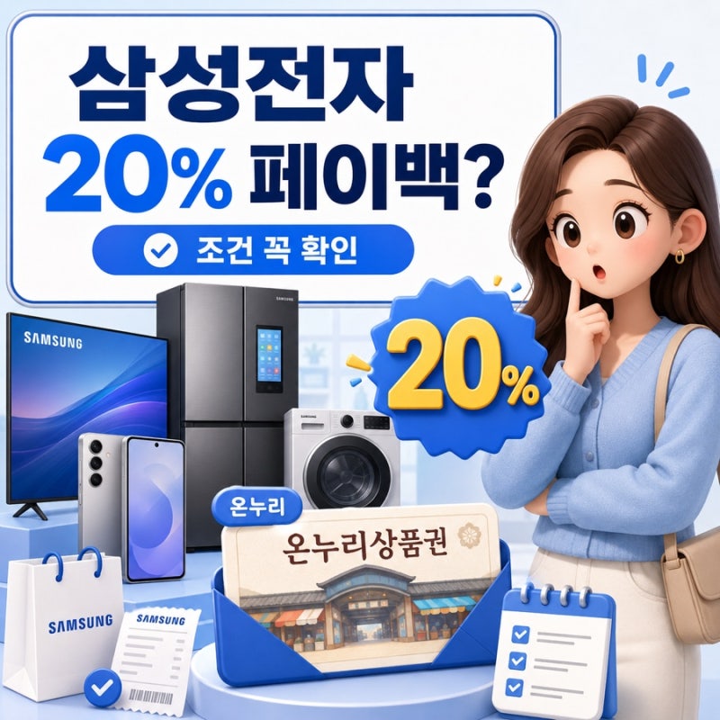 삼성전자 사면 20% 돌려준다? 온누리 페이백 진짜 조건은 이것입니다