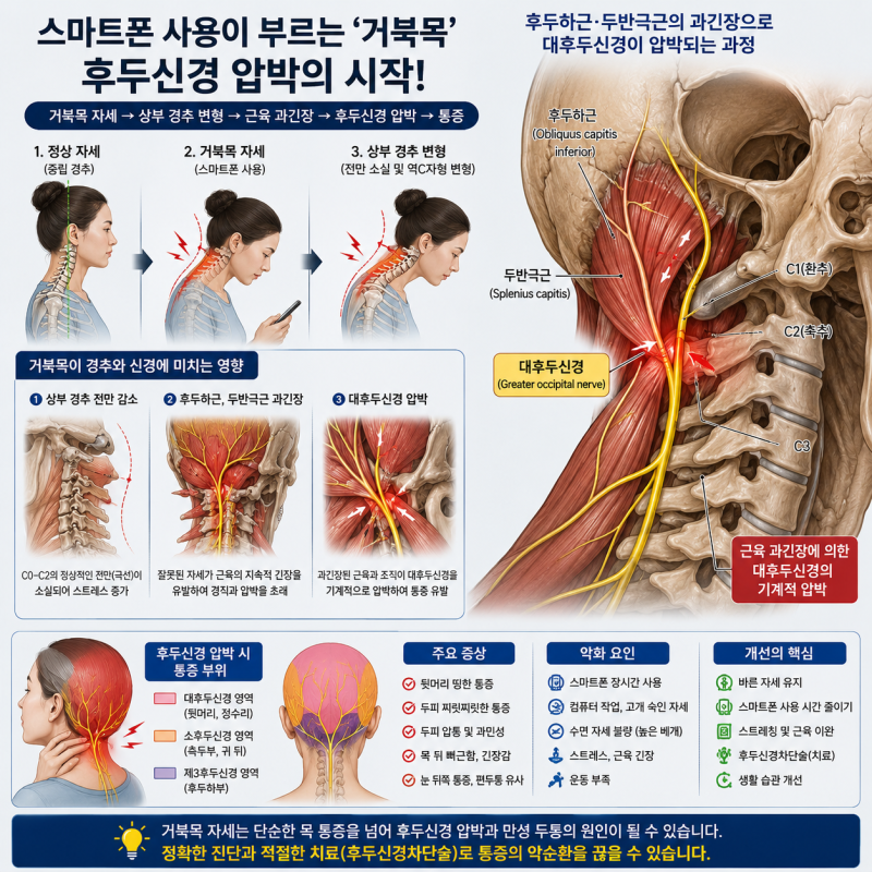 두통및 목통증치료를 위한 초음파 유도하 후두신경차단술 및 하이드로다이섹션