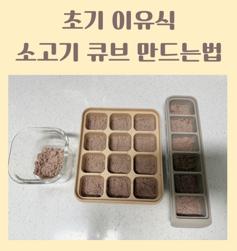 초기이유식 | 소고기 큐브 만드는법