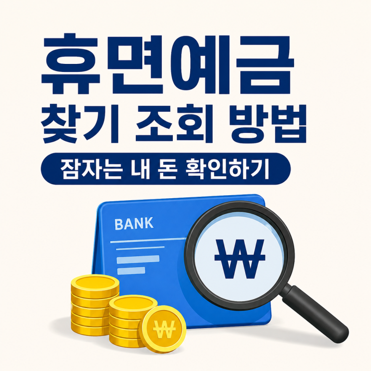  휴면예금 찾기 조회 방법, 잠자는 내 돈 확인하기