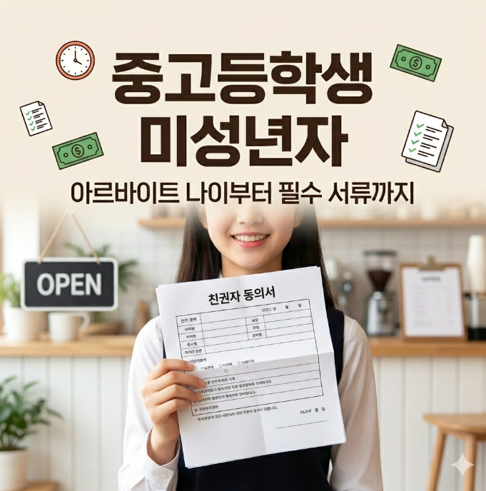  중고등학생 미성년자 아르바이트 나이부터 필수 서류까지 완벽 정리