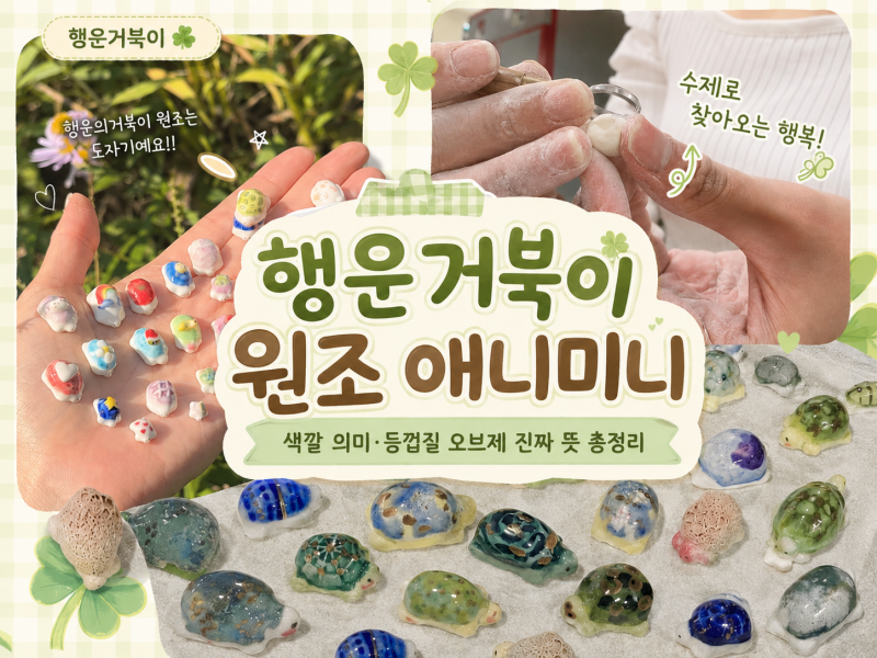행운거북이 원조 애니미니! 행운거북이 유래와 색깔별 의미, 폰케이스, 키링, 구매방법