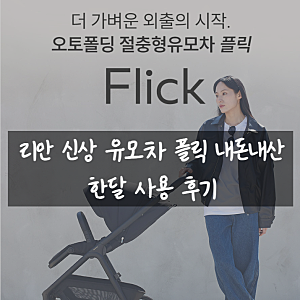 리안 플릭 내돈내산 절충형유모차 장단점 한달 사용 후기