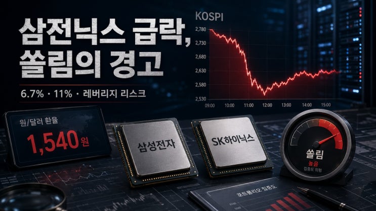 <b>삼전</b><b>닉스 급락</b>, 문제는 실적보다 쏠림의 피로다